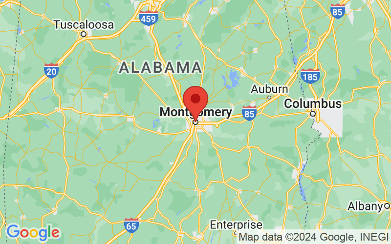 Map of Montgomery, Alabama