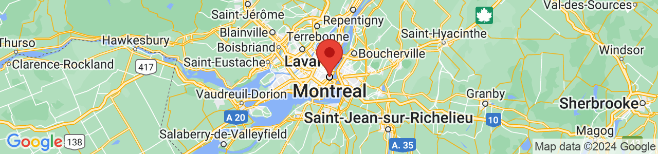 Map of Montreal, QC