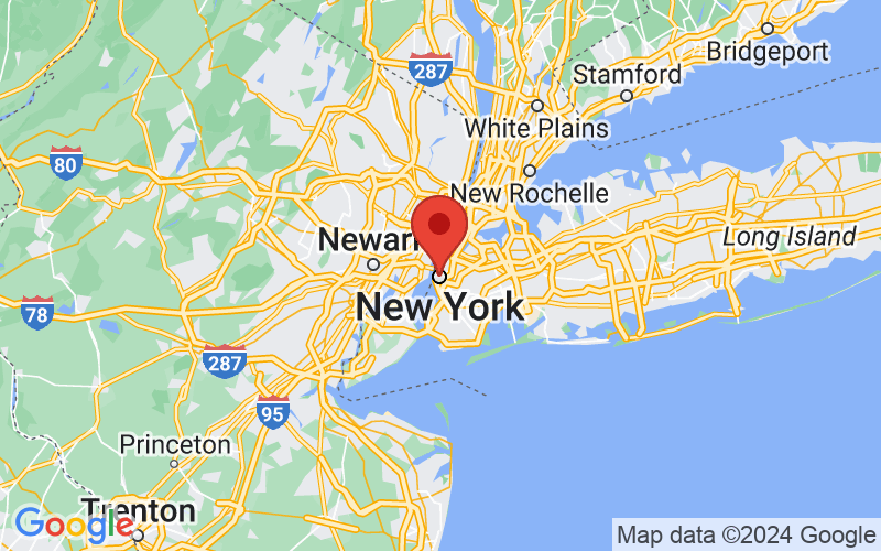 Map of New York, NY US