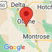 Map of Olathe, CO