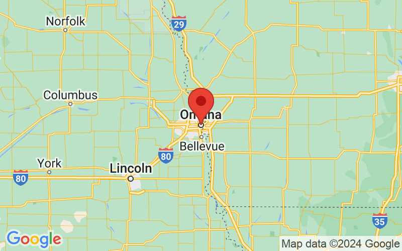 Map of Omaha, Nebraska