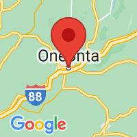 Map of Oneonta, NY US