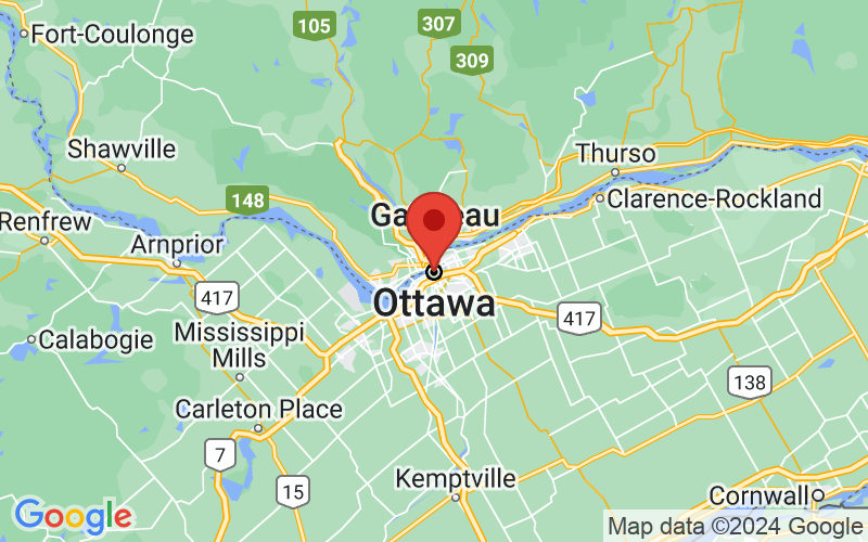 Map of Ottawa, ON CA