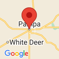 Map of Pampa, TX