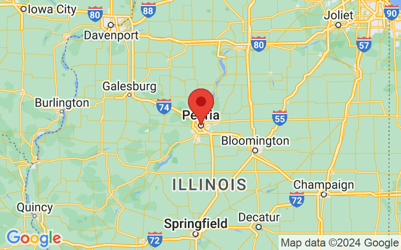 Map of Peoria, Illinois