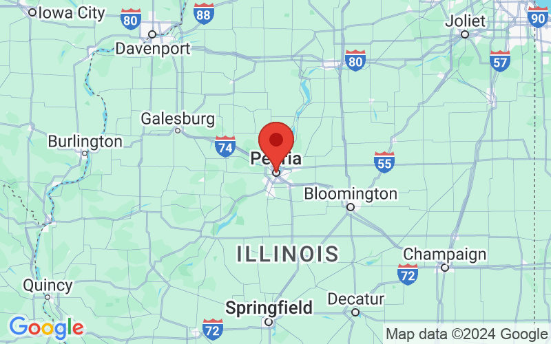 Map of Peoria, Illinois