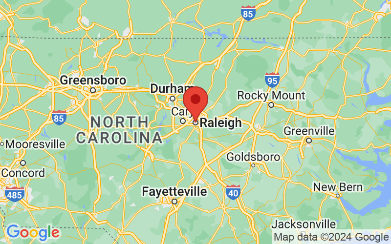 Map of Raleigh, North Carolina