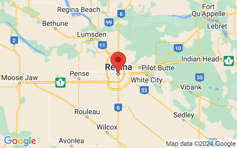 Map of Regina, SK CA