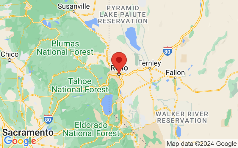 Map of Reno, Nevada