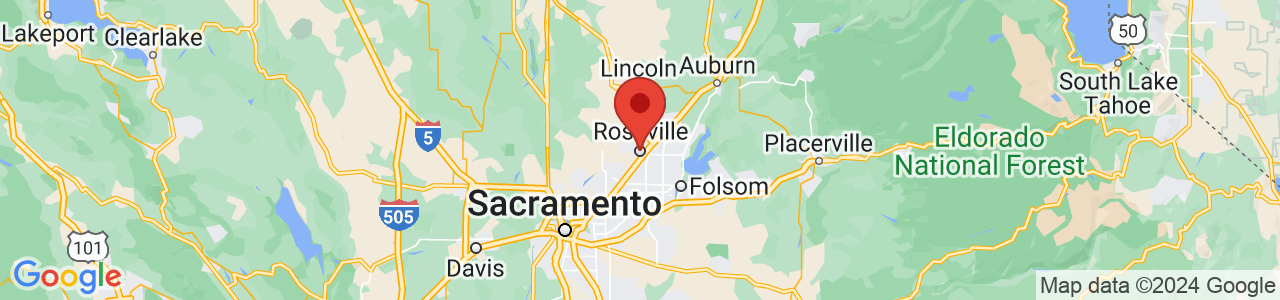 Map of Roseville, CA US