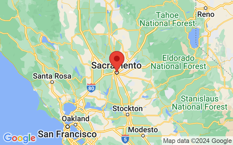 Map of Sacramento, California