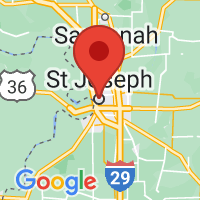 Map of Saint Joseph, MO US