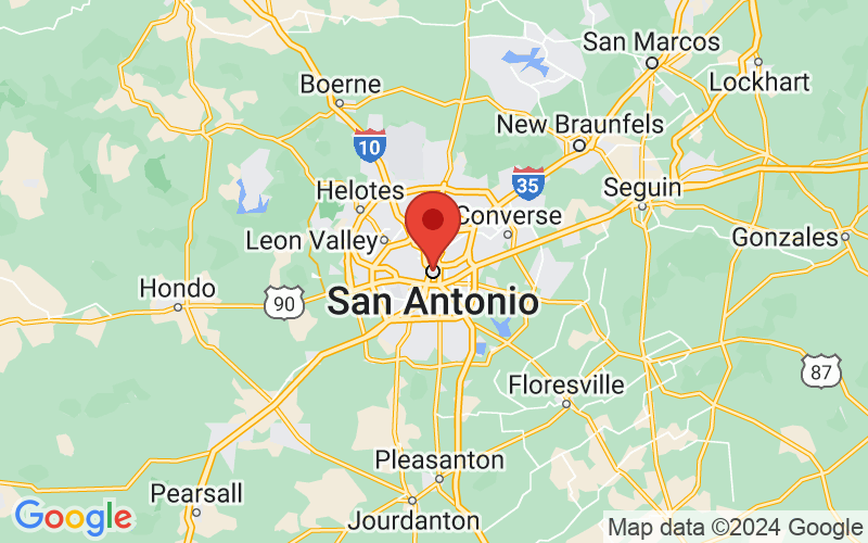Map of San Antonio, TX US