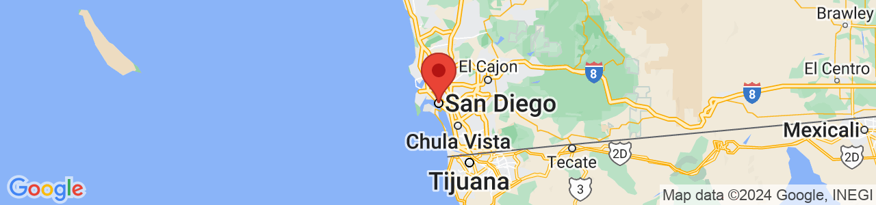 Map of San Diego, CA US