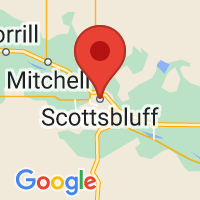 Map of Scottsbluff, NE US