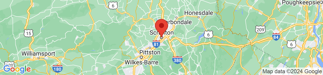 Map of Scranton, PA US