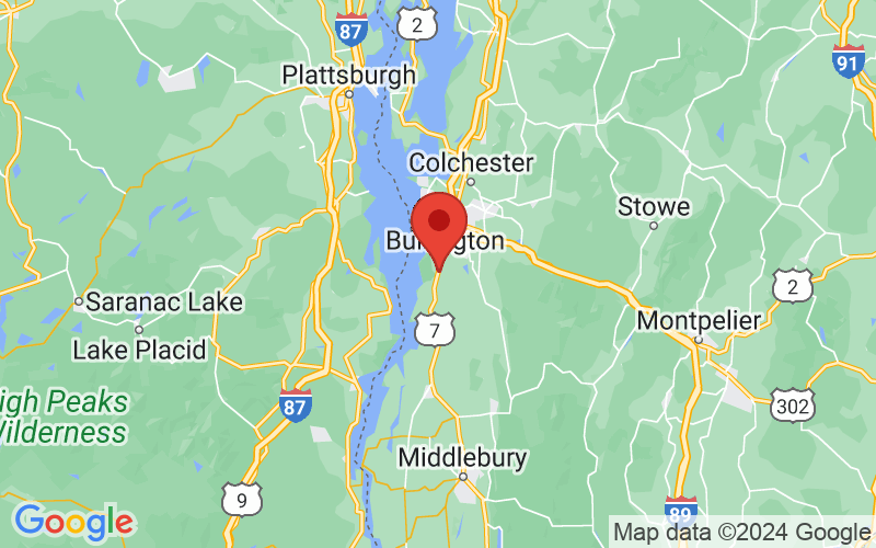 Map of Shelburne, VT US