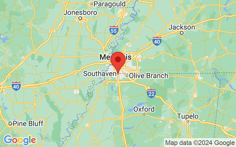 Map of Southaven, Mississippi