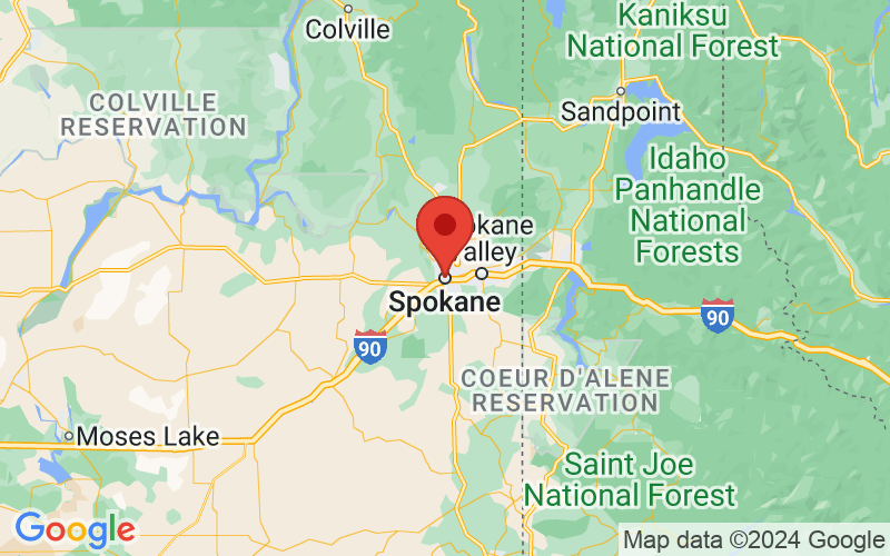 Map of Spokane, Washington