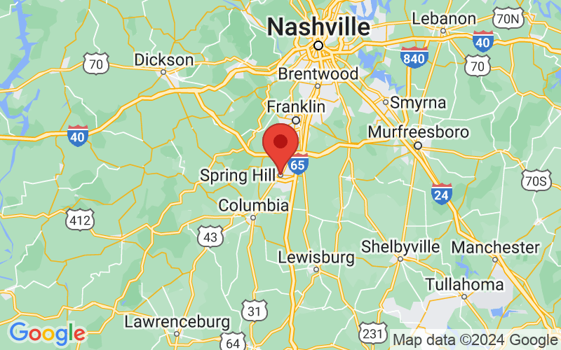Map of Spring Hill, TN US