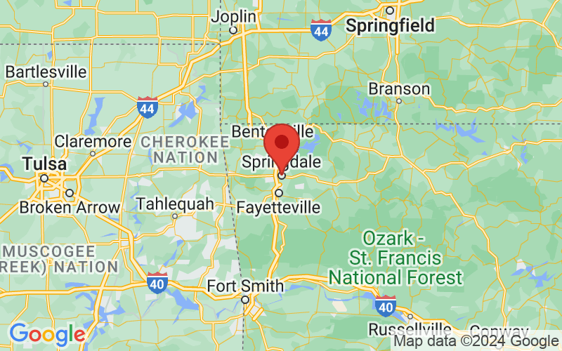 Map of Springdale, Arkansas