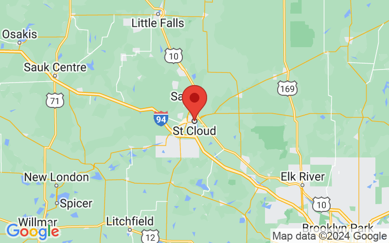 Map of St. Cloud, MN US