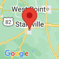 Map of Starkville MS US