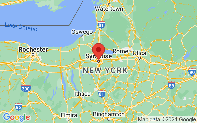 Map of Syracuse, New York