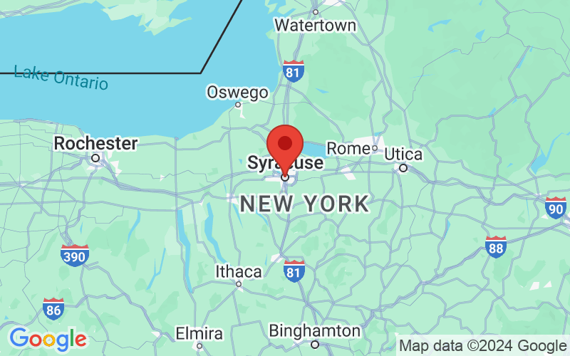 Map of Syracuse, New York