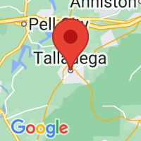 Map of Talladega, AL