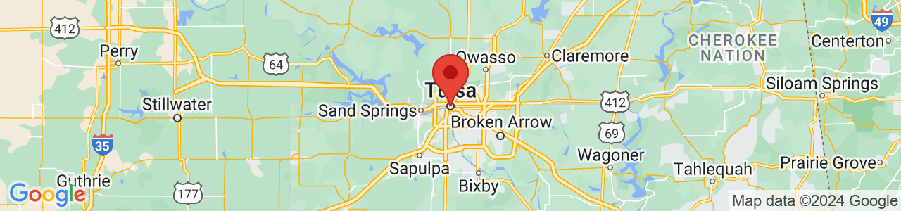 Map of Tulsa, OK US