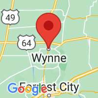 Map of Wynne, AR US
